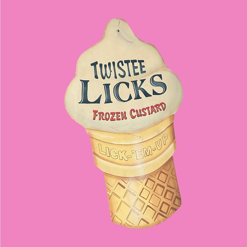 Twistee Licks Frozen Custard Sign